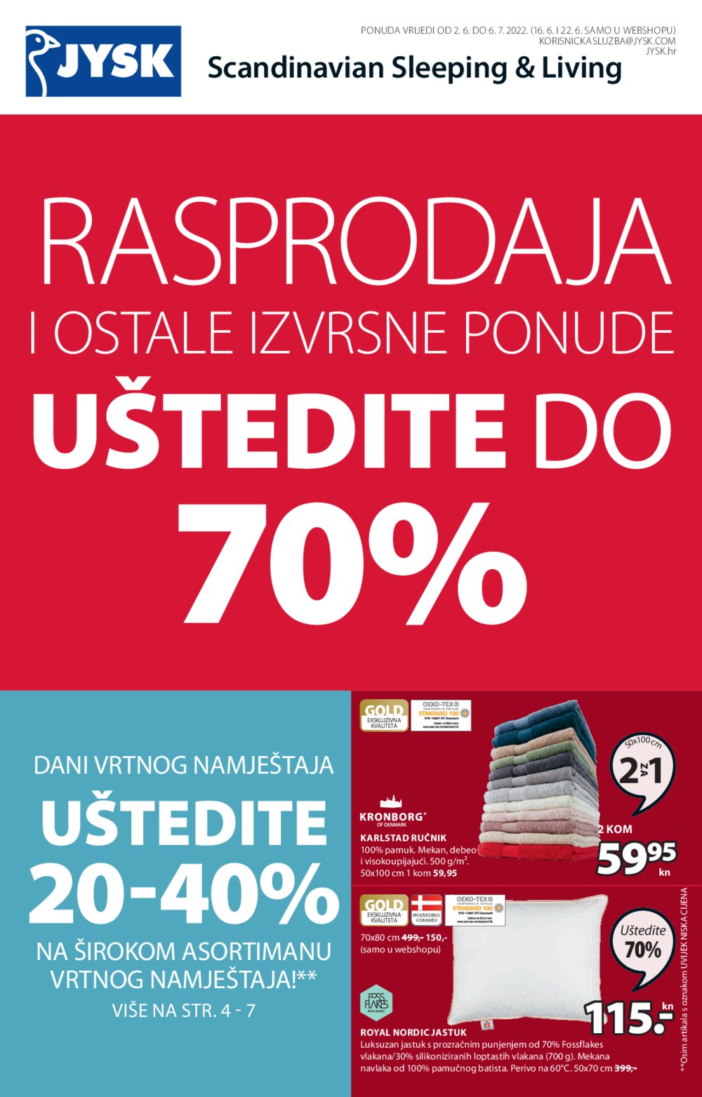 Jysk katalog Rasprodaja i ostale izvrsne ponude 02.06.-06.07.2022.