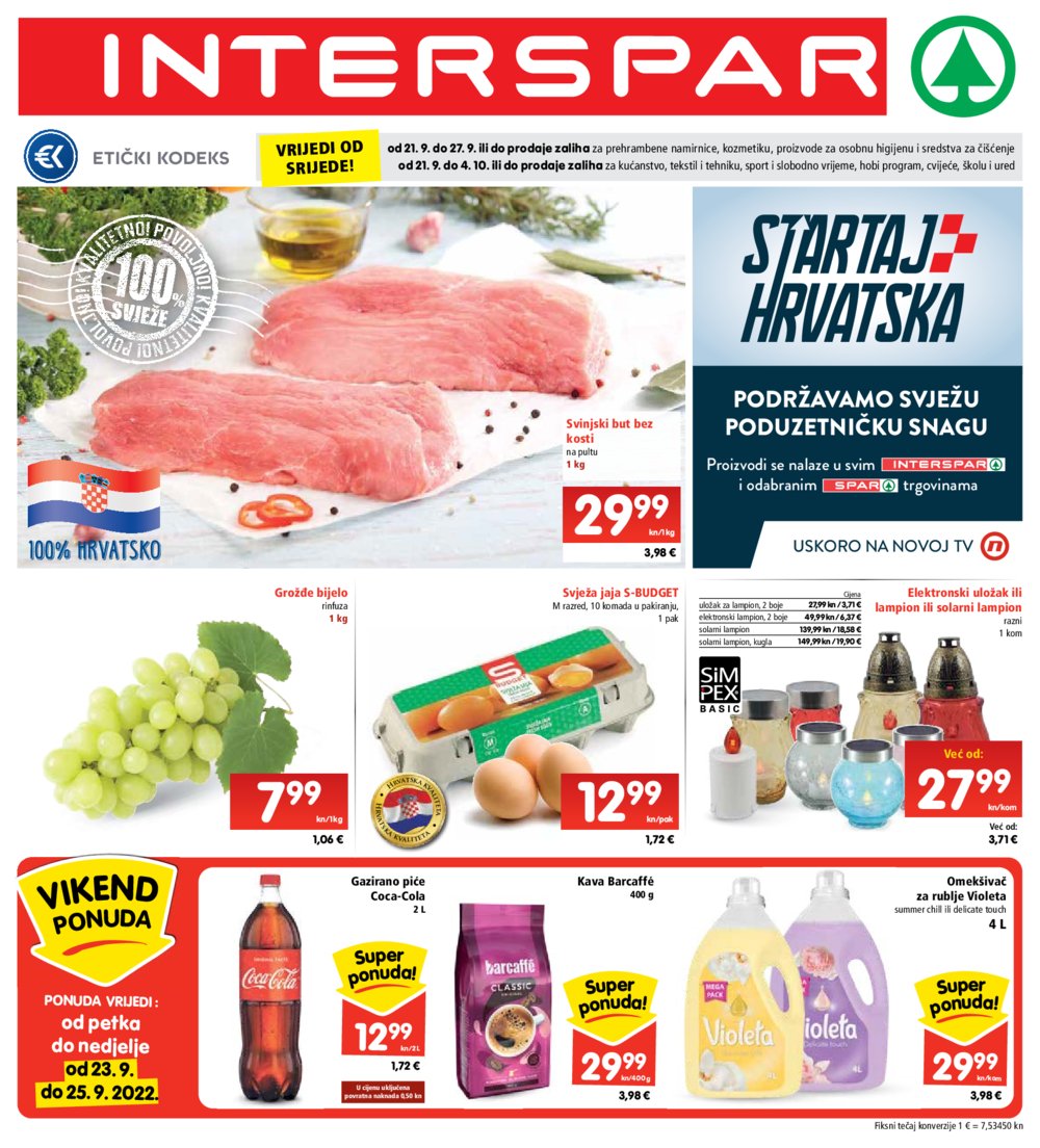 INTERSPAR katalog Akcija 21.09.-27.09.2022.
