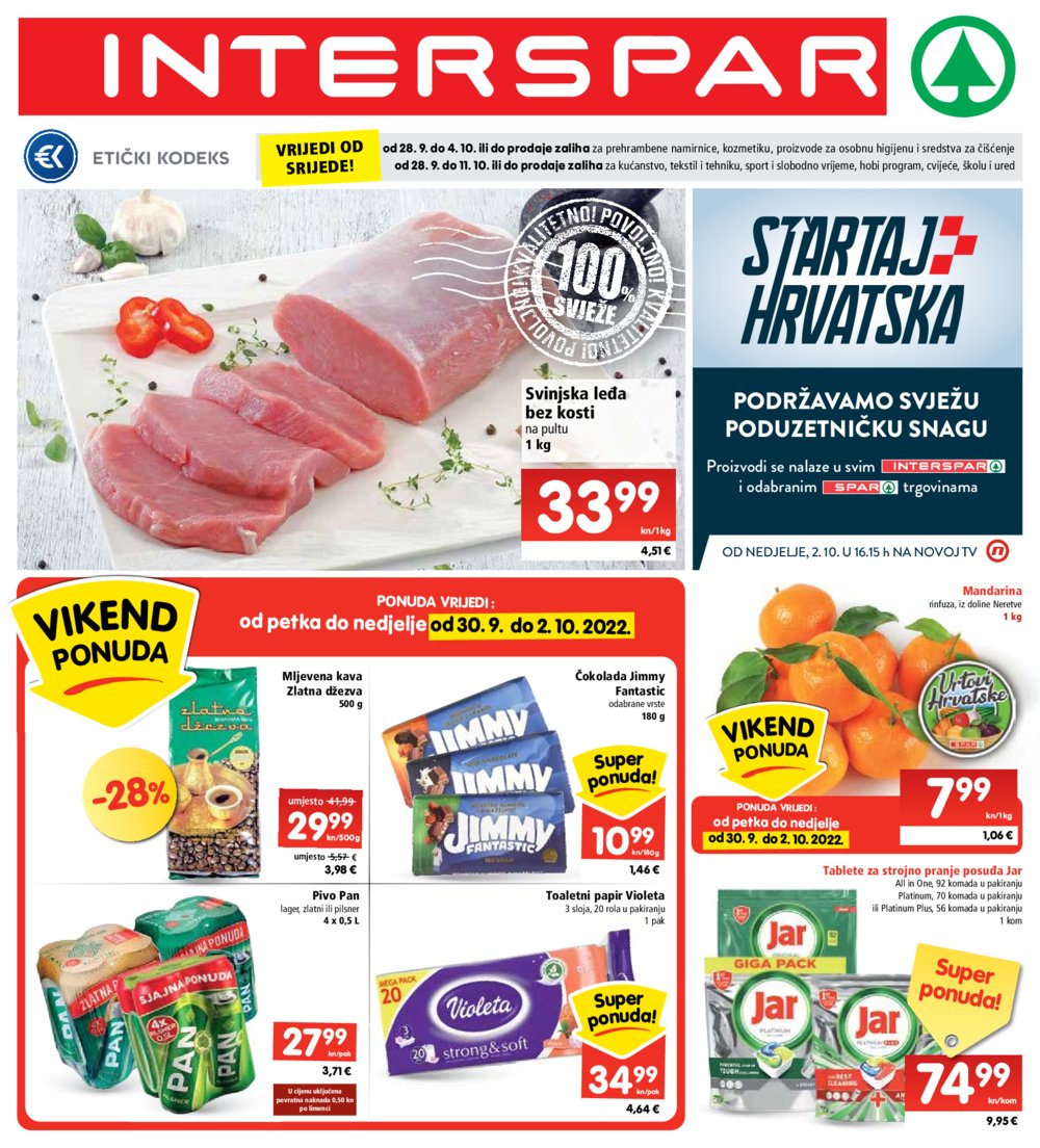 INTERSPAR katalog Akcija 28.09.-04.10.2022.