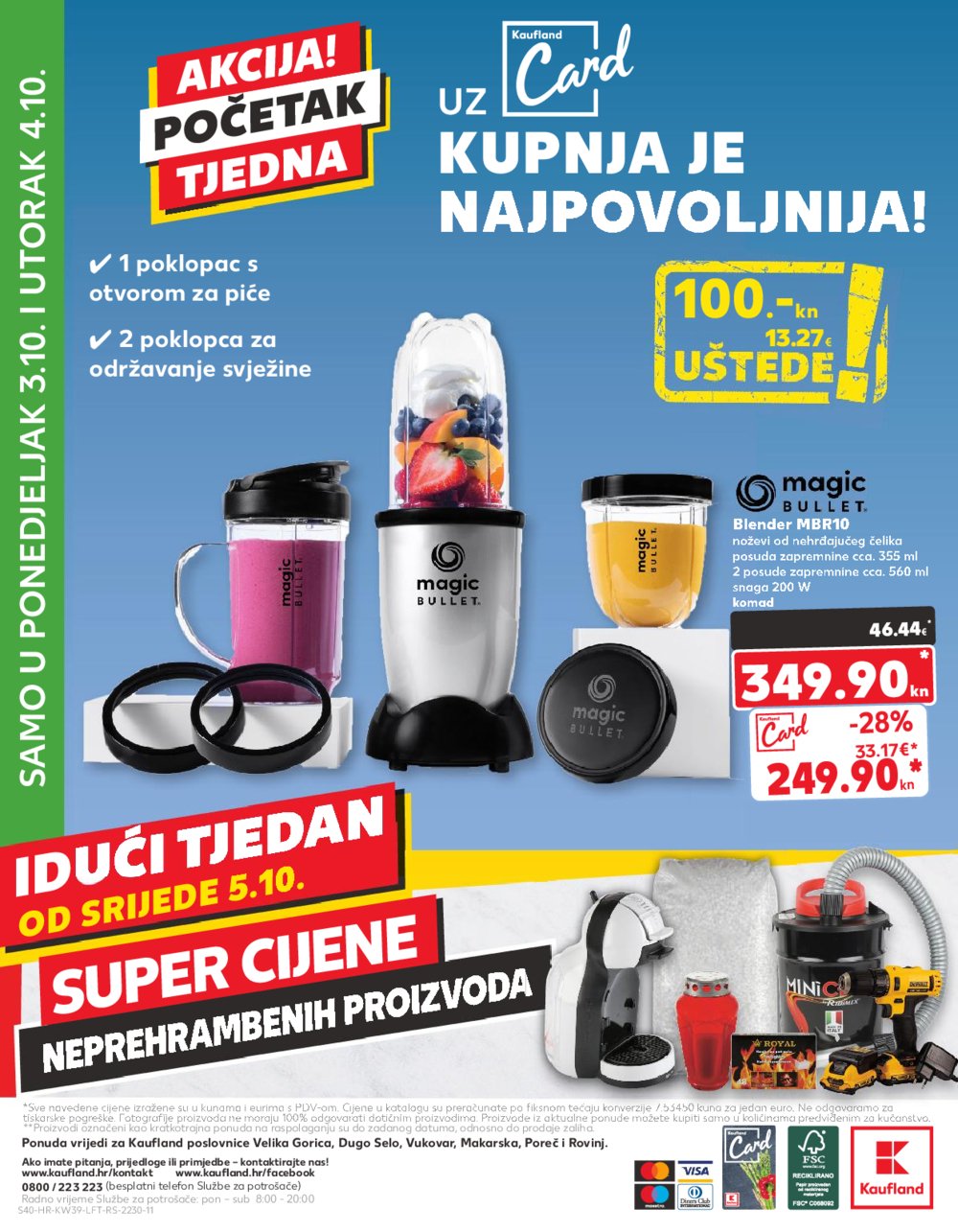 Kaufland katalog Akcija 28.09.- 04.10.2022. Velika Gorica, Rovinj, Makarska, Vukovar, Dugo Selo i Poreč.