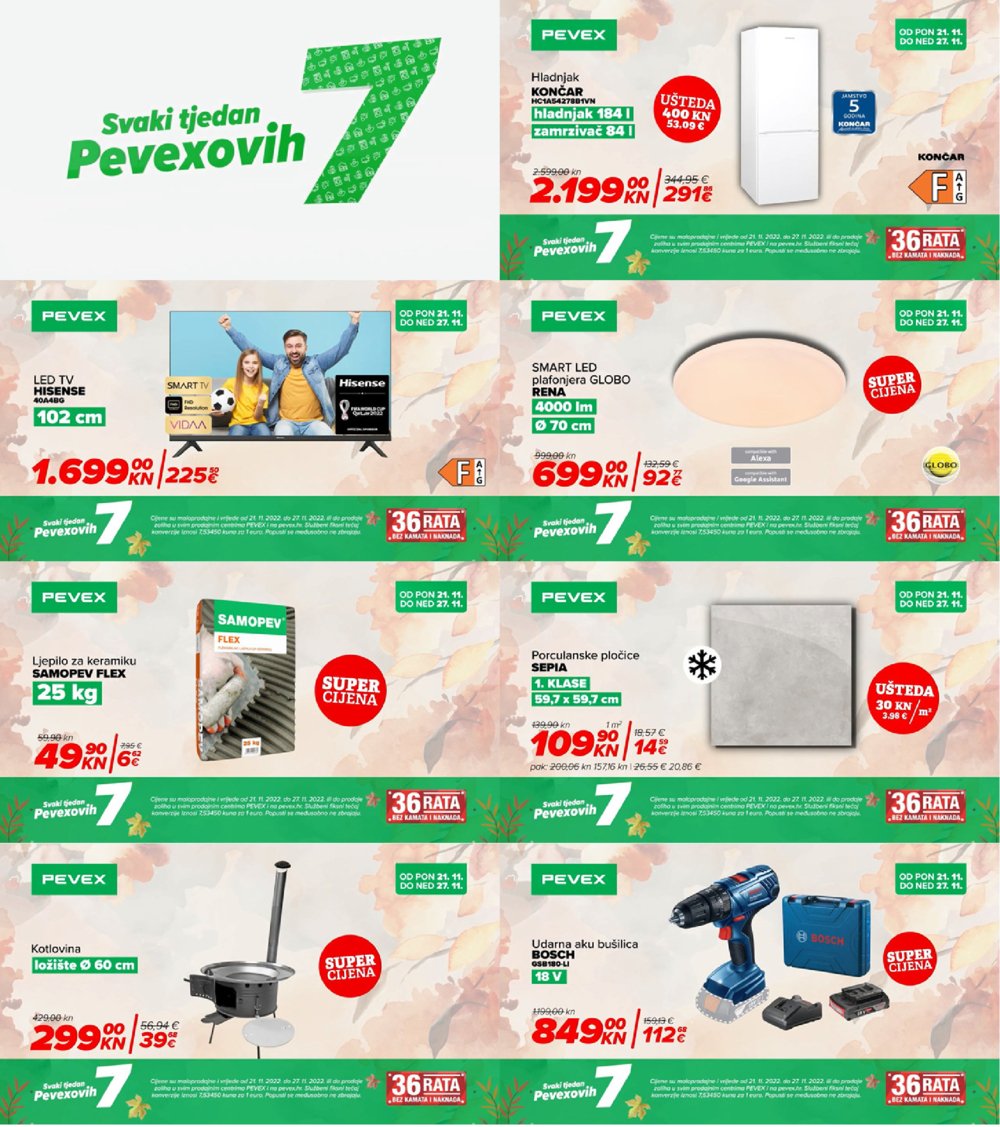 Pevex katalog Svaki tjedan Pevexovih 7 21.11.-27.11.2022.